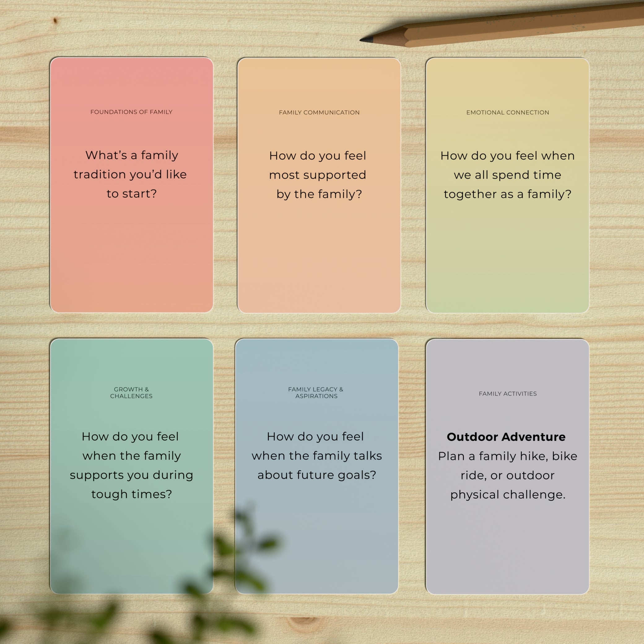 Family bonding card deck - questions to spark meaningful family conversations, strengthen relationships, and reconnect across generations