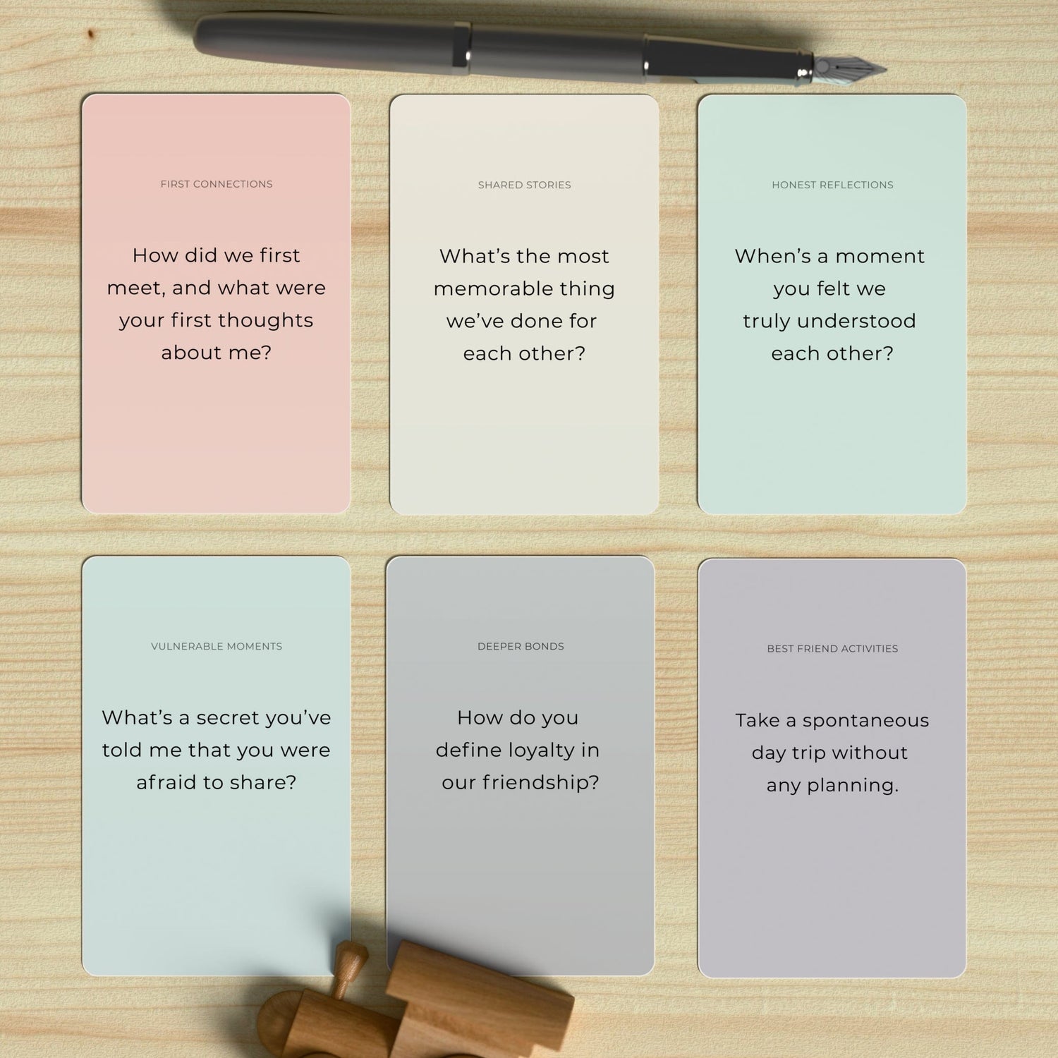 Friendship bonding game - question cards to explore how well friends know each other and strengthen relationships