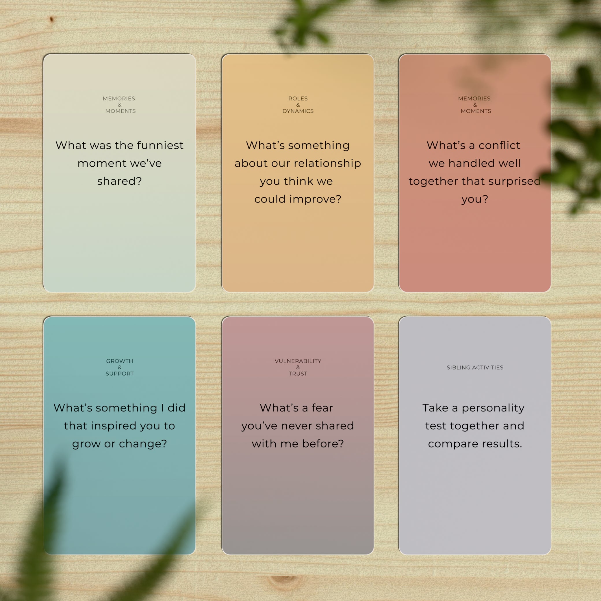 Brother sister conversation cards - family game to reveal untold stories, improve sibling communication, and build lasting connections