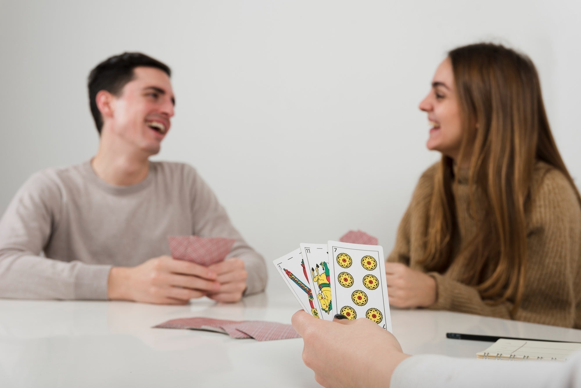 Couple Playing Card Game